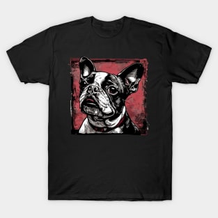 Retro Art Boston Terrier Dog Lover T-Shirt